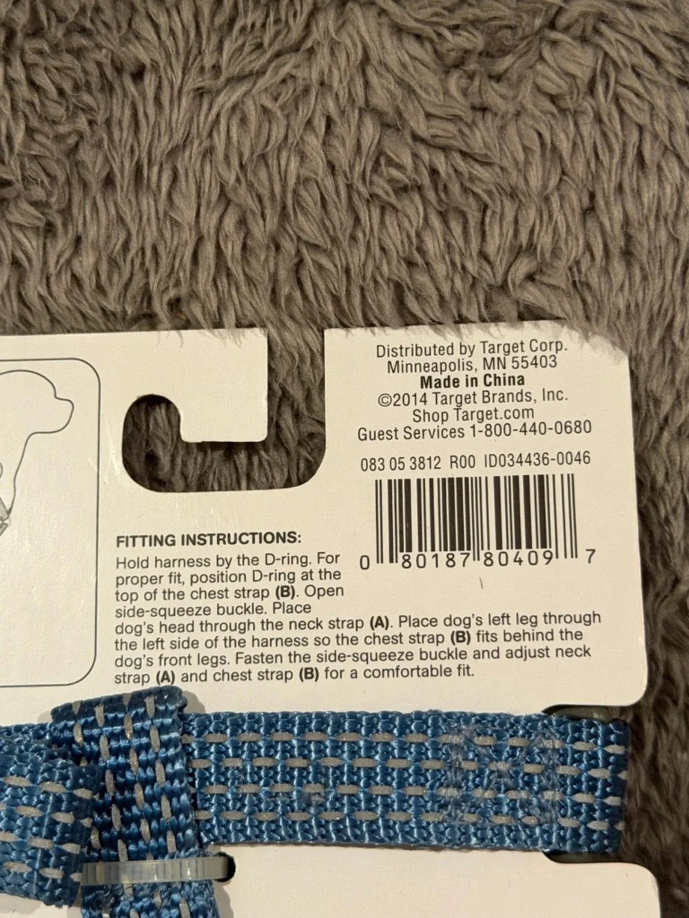 NWT Boots & Barkley Reflective Adjustable Dogs Harness - Denim Blue